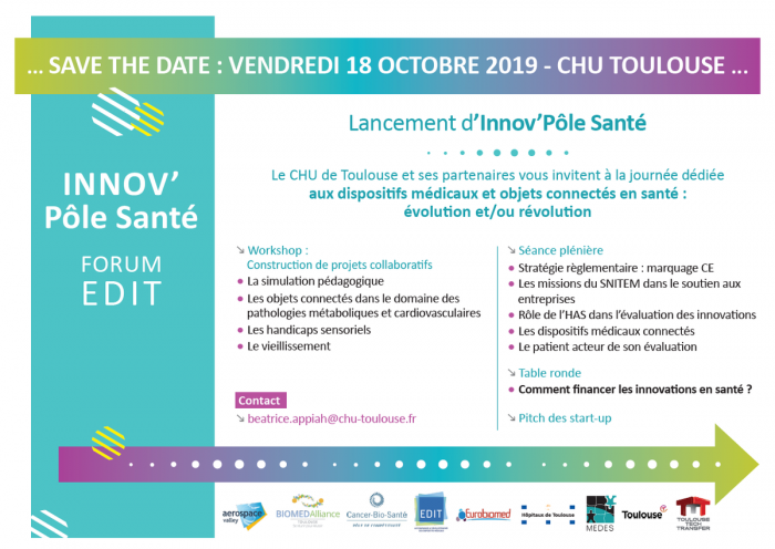Lancement d'Innov'Pôle Santé/Forum EDIT - CHU Toulouse